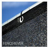 Fence4ever 8'x50' 8ft Tall 3rd Gen Black Fence Privacy Screen Windscreen Shade Cover Mesh Fabric (Aluminum Grommets) Home, Court, or Construction